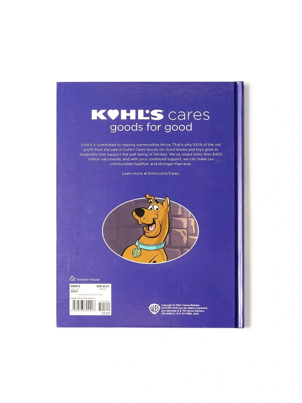 Kohl's Purple Scooby-Doo 5- Minute Stories Hardcover Book